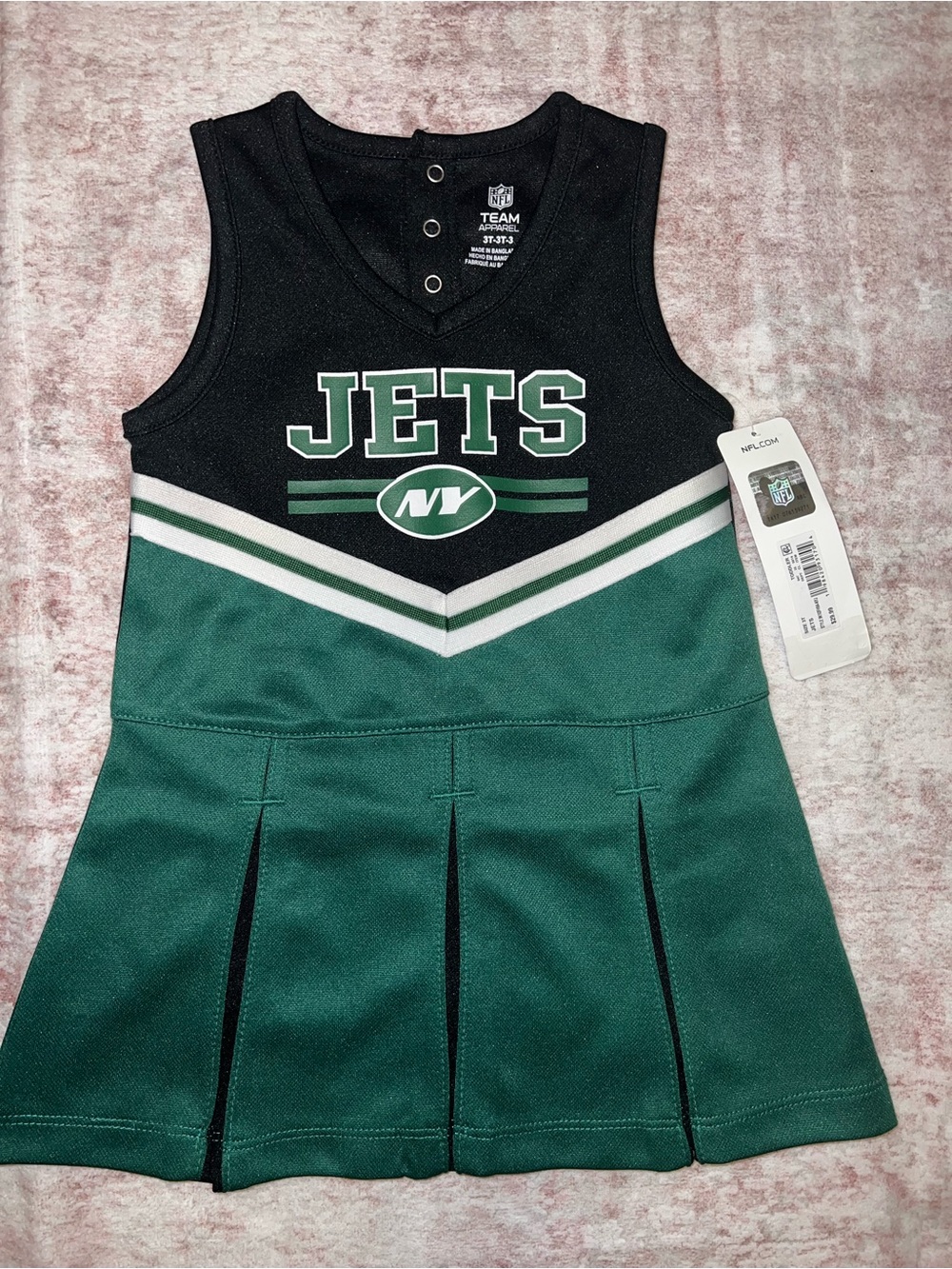 NFL Girls' Green & Black Jets Cheer Dress